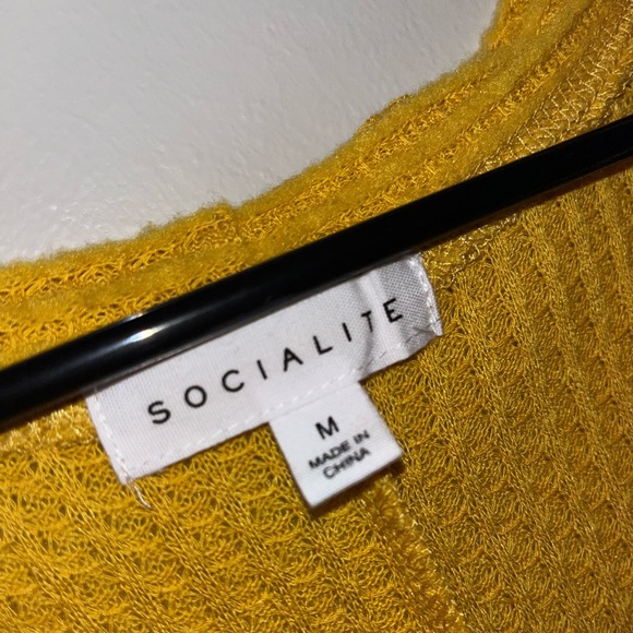 Nordstrom yellow tie front tee - Picture 3 of 3